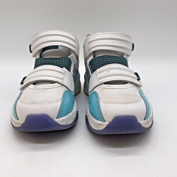 AND1 White Glow In The Dark Sneakers Youth 13 Hook & Loop Basketball Shoes - Picture 3 of 13